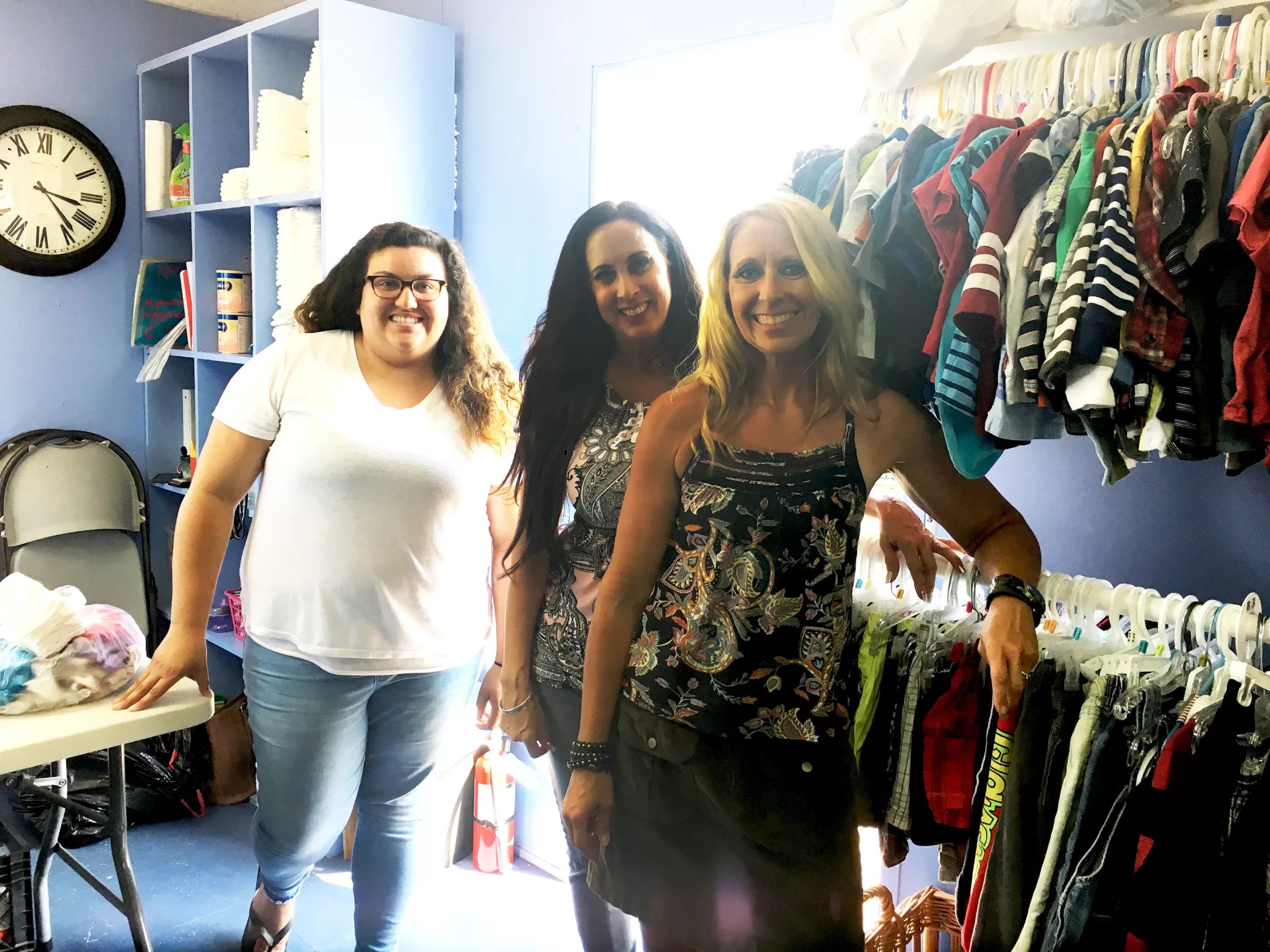 Lisa Ray (founder, center) with Nisa Solis and Lori Klemowicz, volunteers at Children's Resource Network of the Central Coast